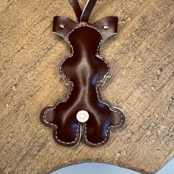 Dog Purse Charm Schnauzer Bag Charm Purse Dark Brown Dog lover Gift FAST SHIP - Picture 6 of 6